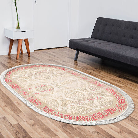 Eko Trend Djt Halı Yıkanabilir Kaymaz Taban 1376 Oval Klasik
