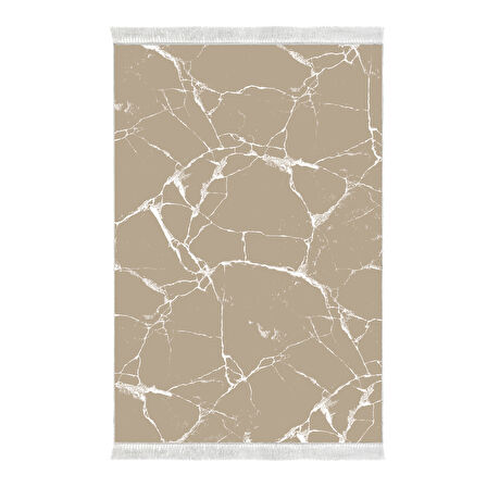 Alanur Trend Keçe Tabanlı Saçaklı Dijital Halı