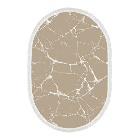 Alanur Trend Keçe Tabanlı Saçaklı Dijital Halı