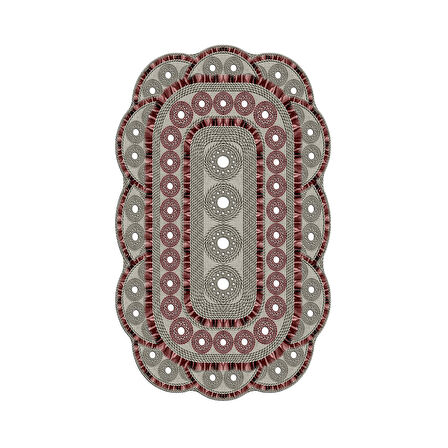 Manolya Lazer Kesim Kaymaz Taban Dijital Baskı Halı St600179Kr