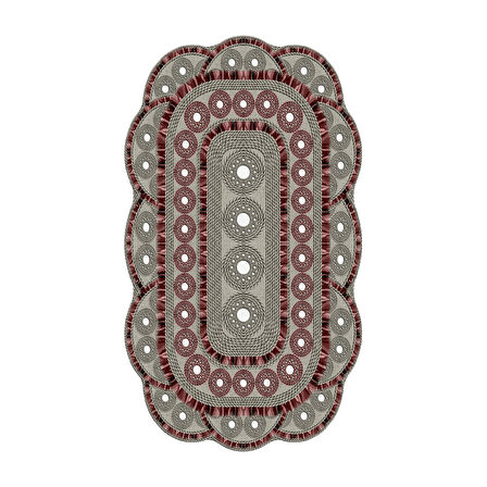 Manolya Lazer Kesim Kaymaz Taban Dijital Baskı Halı St600179Kr