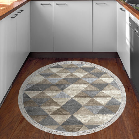 Eko Trend Djt Haı Yıkanabilir Kaymaz Taban 661 Yuvarlak İskandinav