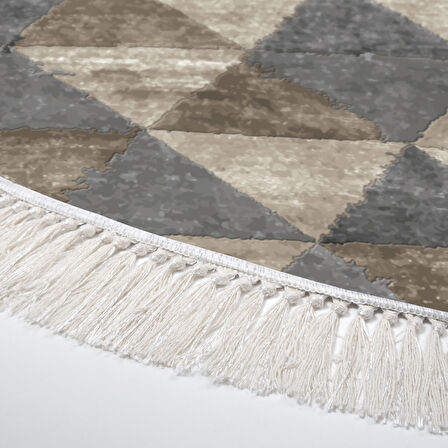 Eko Trend Djt Haı Yıkanabilir Kaymaz Taban 661 Yuvarlak İskandinav