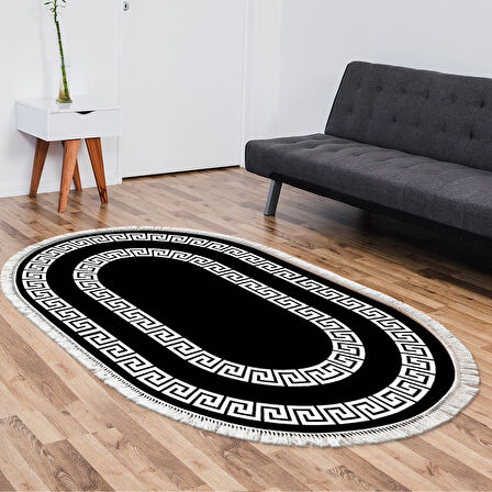 Eko Trend Djt Halı Yıkanabilir Kaymaz Taban 650M Oval Modern