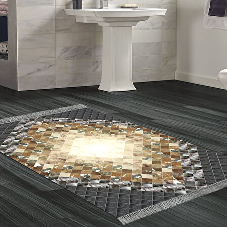 Eko Trend Djt Banyo Paspası Yıkanabilir Kaymaz Taban 759 Patchwork