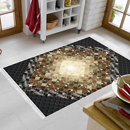 Eko Trend Djt Banyo Paspası Yıkanabilir Kaymaz Taban 759 Patchwork