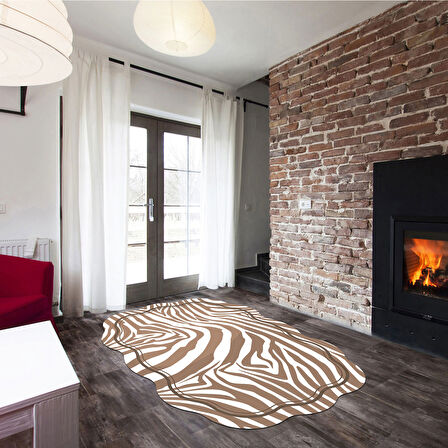 Lale Lazer Kesim Kaymaz Taban Dijital Baskı Halı St600196Bj