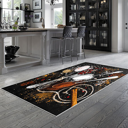 Alanur Trend Keçe Tabanlı Mutfak Halı Mu159