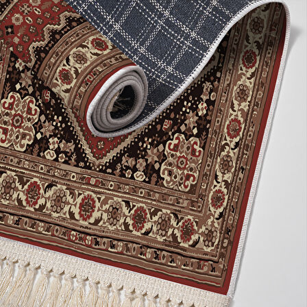 Alanur Star Pamuk Tabanlı Saçaklı Dijital Halı