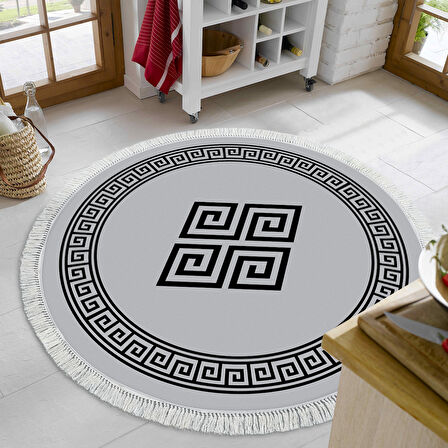 Eko Trend Djt Banyo Paspası Yıkanabilir Kaymaz Taban 656M Yuvarlak Modern