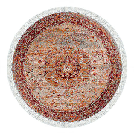 Eko Trend Djt Haı Yıkanabilir Kaymaz Taban P1356 Yuvarlak Vintage