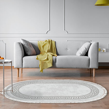 Alanur Star Pamuk Tabanlı Saçaklı Dijital Halı