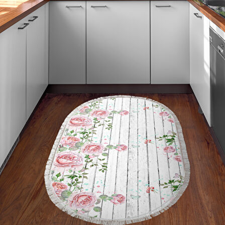 Alanur Trend Keçe Tabanlı Mutfak Halı Mu179