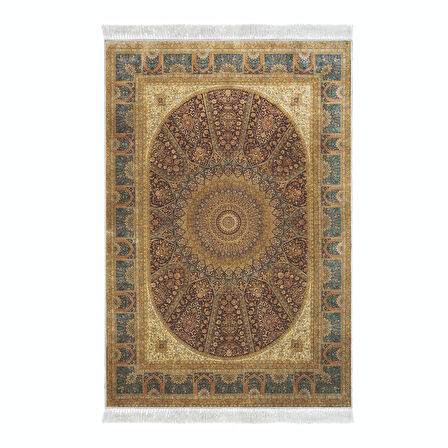 Alanur Star Kaymaz Pamuk Tabanlı Saçaklı Dijital Halı