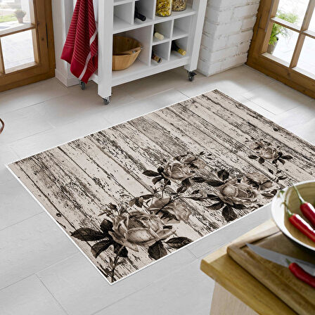 Alanur Trend Keçe Tabanlı Mutfak Halı Mu13