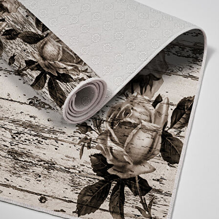 Alanur Trend Keçe Tabanlı Mutfak Halı Mu13