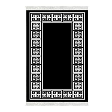 Alanur Yıldız Kaymaz Deri Tabanlı Saçaklı Dijital Halı