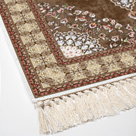 Alanur Yıldız Kaymaz Deri Tabanlı Saçaklı Dijital Halı