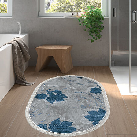 Eko Trend Djt Banyo Paspası Yıkanabilir Kaymaz Taban 660M Oval Suluboya