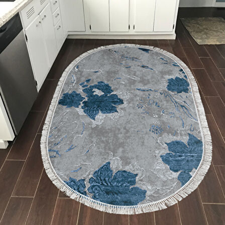 Eko Trend Djt Banyo Paspası Yıkanabilir Kaymaz Taban 660M Oval Suluboya