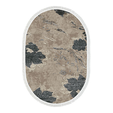 Eko Trend Djt Halı Yıkanabilir Kaymaz Taban 660M Oval Suluboya