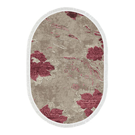 Eko Trend Djt Halı Yıkanabilir Kaymaz Taban 660M Oval Suluboya