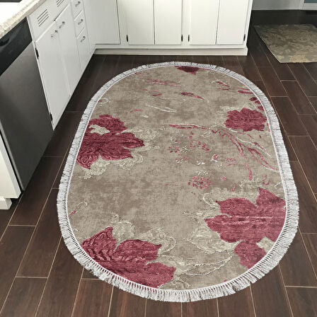 Eko Trend Djt Halı Yıkanabilir Kaymaz Taban 660M Oval Suluboya