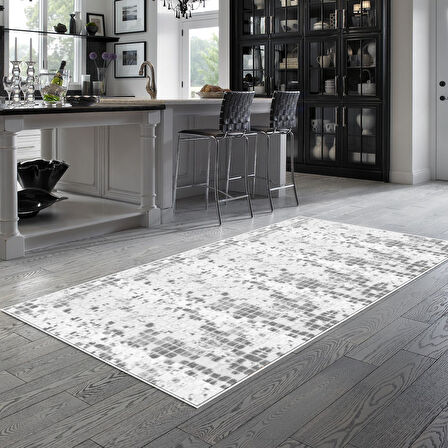 Alanur Trend Keçe Tabanlı Saçaklı Yuvarlak Mutfak Halı Mu180