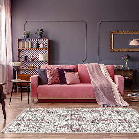 Alanur Star Pamuk Tabanlı Saçaklı Dijital Halı