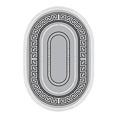Eko Trend Djt Halı Yıkanabilir Kaymaz Taban 651M Oval Modern