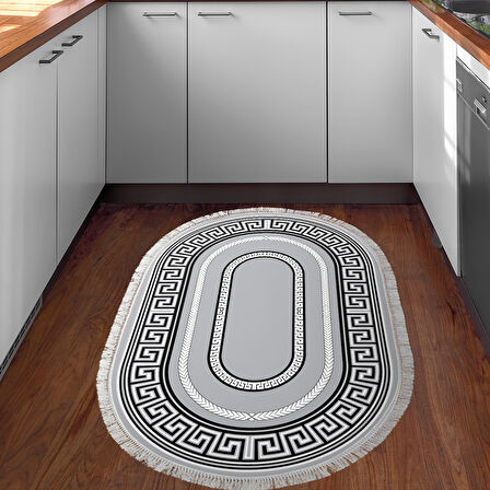 Eko Trend Djt Halı Yıkanabilir Kaymaz Taban 651M Oval Modern