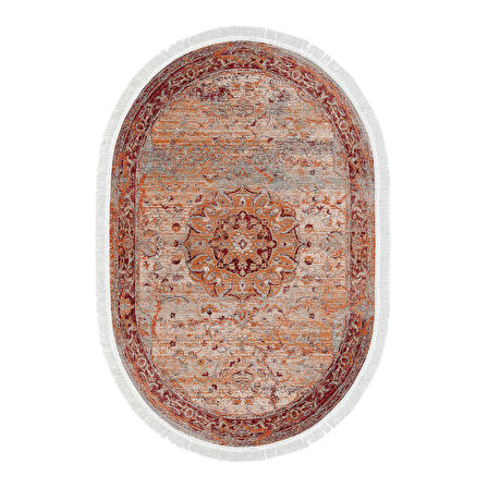 Eko Trend Djt Banyo Paspası Yıkanabilir Kaymaz Taban P1356 Oval Vintage