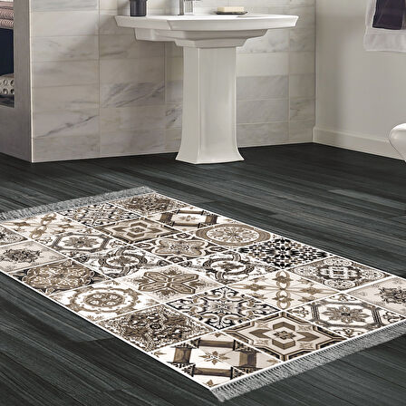 Eko Trend Djt Banyo Paspası Yıkanabilir Kaymaz Taban Mu144 Patchwork