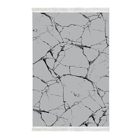 Alanur Trend Keçe Tabanlı Saçaklı Dijital Halı