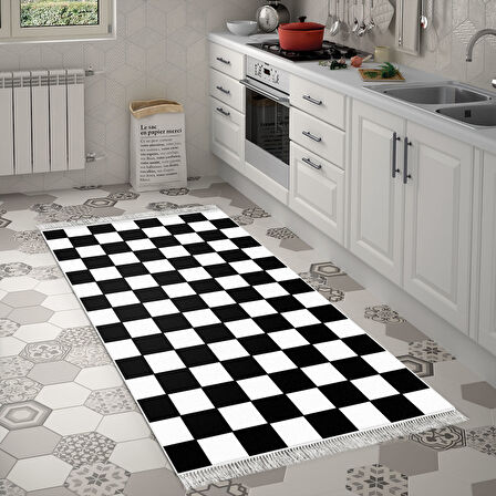 Eko Trend Djt Banyo Paspası Yıkanabilir Kaymaz Taban S5056 Geometrik