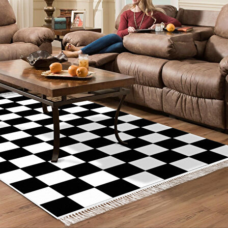 Eko Trend Djt Halı Yıkanabilir Kaymaz Taban S5056 Geometrik