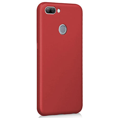 Microsonic Matte Silicone Oppo A12 Kılıf Kırmızı