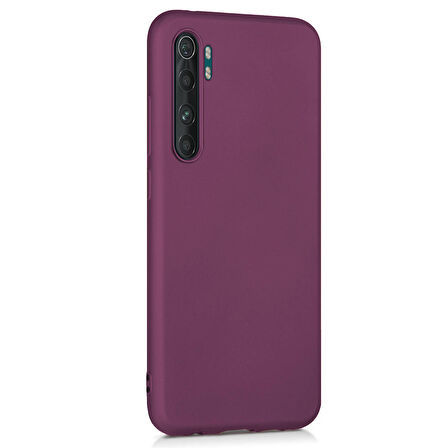Microsonic Matte Silicone Xiaomi Mi Note 10 Lite Kılıf Mor