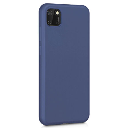 Microsonic Matte Silicone Huawei Y5P Kılıf Lacivert
