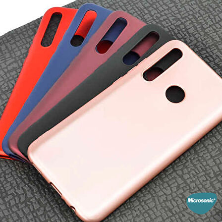 Microsonic Matte Silicone Huawei Y6P Kılıf Lacivert