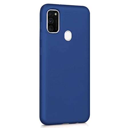 Microsonic Matte Silicone Samsung Galaxy M21 Kılıf Lacivert