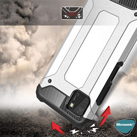 Microsonic Huawei Y5P Kılıf Rugged Armor Siyah