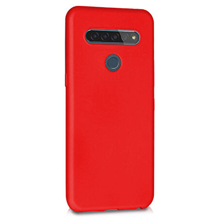 Microsonic Matte Silicone LG K41S Kılıf Kırmızı