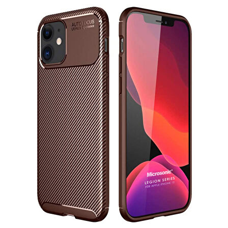 Microsonic Apple iPhone 12 Kılıf Legion Series Kahverengi