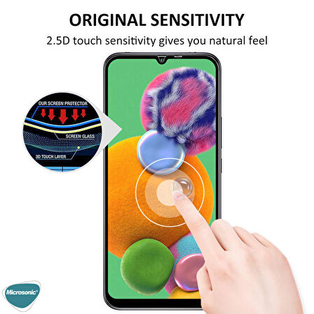 Microsonic Xiaomi Mi 10 Lite Tam Kaplayan Temperli Cam Ekran Koruyucu Siyah