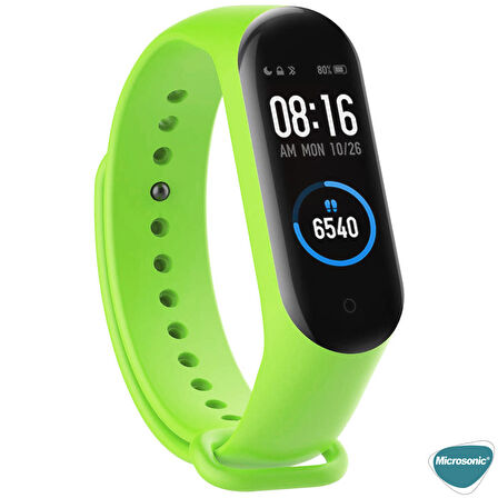 Microsonic Xiaomi Mi Band 5 Silikon Kordon Yeşil