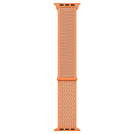 Microsonic Apple Watch SE 40mm Hasırlı Kordon Woven Sport Loop Turuncu