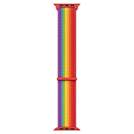Microsonic Apple Watch SE 44mm Hasırlı Kordon Woven Sport Loop Pride Edition