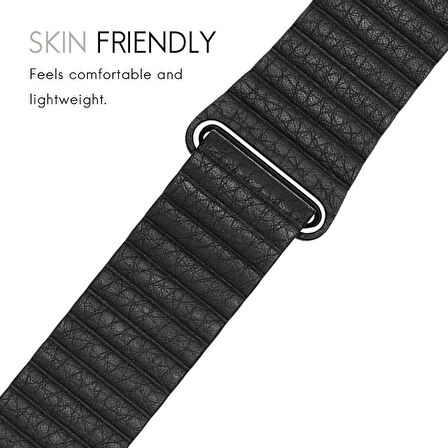 Microsonic Apple Watch Series 6 40mm Twist Leather Loop Kordon Siyah