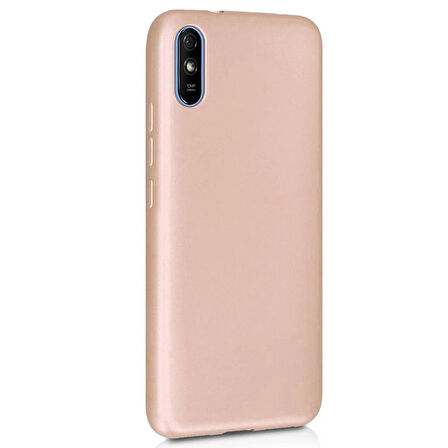 Microsonic Matte Silicone Xiaomi Redmi 9A Kılıf Gold